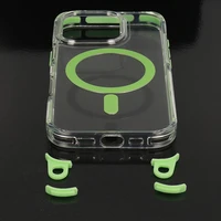 Apsauginis stiklas Tel Protect Strap Clear Case Iphone 17 Pro Max - žalias
