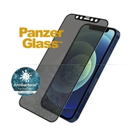 PanzerGlass E2E Super+ Microfracture antibakterinis grūdintas stiklas iPhone 12 mini – su juodu rėmeliu