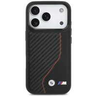 BMW M Carbon Line & Logo MagSafe dėklas iPhone 17 Pro - raudonas