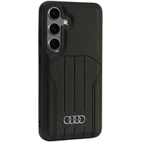 Audi Sintetinės odos Magnetinis dėklas telefonui S24 S921 juodas/juodas kietas dėklas AU-TPUPCMS24-Q5/D1-BK