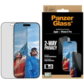PanzerGlass Ultra-Wide Fit EasyAligner privatumo stiklas iPhone 17 Pro