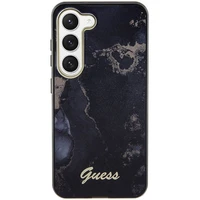 Guess GUHCS23SHTMRSK S23 S911 juodas/juodas kietas dėklas Golden Marble Collection