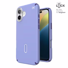 Speck Presidio2 Pro ClickLock & MagSafe - iPhone 16 Plus dėklas (Future Lavender / Cassis violetinis / baltas)