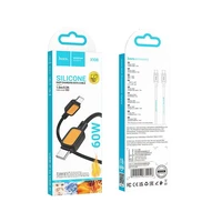 Kabelis USB C į USB C Hoco 3A 60W 1 m X108 juodas