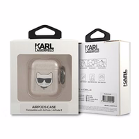 Karl Lagerfeld Glitter Choupette dėklas AirPods 1/2 – auksinis