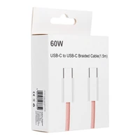 Kabelis Type-C į Type-C PD QC3.0 3A 60W C263 1,5 m rožinis