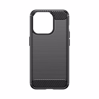 Lankstus anglies rašto dėklas telefonui iPhone 15 Pro Carbon Case - juodas
