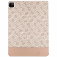 Guess 4G Stripe Allover dėklas iPad Pro 12.9" - rožinis