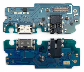 Lanksčioji jungtis Samsung A136 A13 5G su įkrovimo kontaktu, mikrofonu, ausinių lizdu originali (used Grade A)