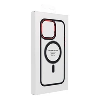 COLOR EDGE MAG COVER dėklas telefonui suderinamas su Magnetiniu IPHONE 17 juoda raudona