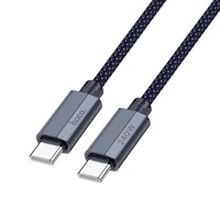 Kabelis USB C į USB C Hoco QC3.0 PD 5A 240W 1,8 m U134 tamsiai mėlynas