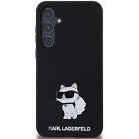 Karl Lagerfeld Silikoninis Choupette dėklas Samsung Galaxy A35 - juodas