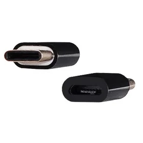 Įkroviklio adapteris - Type C į Micro USB - juodas