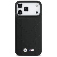 BMW M Quilted Logo MagSafe dėklas telefonui iPhone 17 Pro Max - juodas