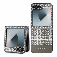 DKNY Dėklas telefonui Samsung Galaxy Z Flip6 su apatine juosta - rudas