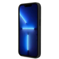 Karl Lagerfeld Saffiano Karlo Galvos Pleistras dėklas iPhone 14 - sidabrinis