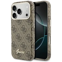 GUESS case for IPHONE 17 Pro compatible with MagSafe GUHMP17L5P4FWMSW (PU FW 4G Script) brown