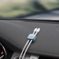 Uniq Pod lipnus kabelių tvarkytuvų rinkinys, 8 vnt., žalias / rūko žalias