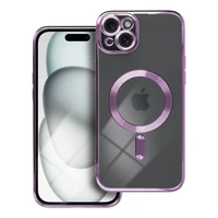 ELECTRO MAG COVER dėklas telefonui suderinamas su Magnetiniu IPHONE 15 Plus tamsiai violetinis