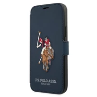 US Polo USFLBKP12MPUGFLNV iPhone 12/12 Pro 6,1" mėlynas knygos tipo dėklas Polo Embroidery Collection