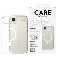 CARE by PanzerGlass Madingas Samba dėklas su baltu Magnetiniu iPhone Air - Skaidrus