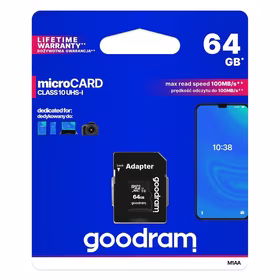 Goodram M1AA-0640R12 atminties kortelė 64 GB MicroSDXC Klasės 10 UHS-I