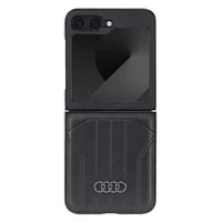Audi dirbtinės odos magnetinis dėklas Samsung Galaxy Z Flip 6 - juodas