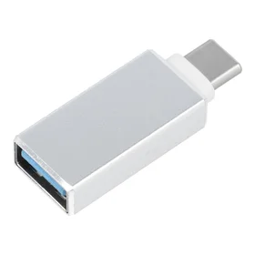 Adapteris OTG USB A 3.0 (moteriškas) į Type C (vyriškas) baltas