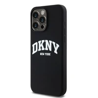 DKNY Skystas silikoninis baltas spausdintas logotipas magnetinis dėklas telefonui iPhone 13 Pro Max - juodas