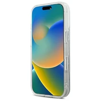 Karl Lagerfeld Liquid Glitter Karl & Choupette Head Magnetinis dėklas telefonui iPhone 16 Pro Max - skaidrus