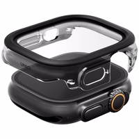 Uniq Voute dėklas su grūdintu stiklu Apple Watch Ultra 49 mm - juodas