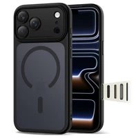 Tech-Protect Magpeak MagSafe CC dėklas telefonui iPhone 17 Pro Max - matinės juodos spalvos