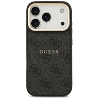 GUESS dėklas telefonui (m) IPHONE 17 Pro suderinamas su MagSafe PU 4G W/ Classic - juodas