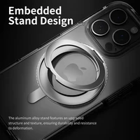 Rock Rotating Stand Crystal Series Magnetinis Iphone 16 juodas