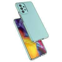 Spring dėklas telefonui gelinis TPU dėklas su spalvotu rėmeliu Samsung Galaxy A73 juoda