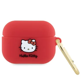 Hello Kitty silikoninis 3D Kitty galvos dėklas AirPods Pro - fuksijos