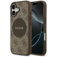 Guess 4G Circle Classic Logo Magnetinis dėklas telefonui iPhone 17 - ruda