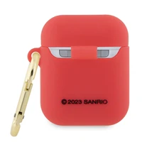 Hello Kitty Silikoninis 3D Kitty galvos dėklas AirPods 1/2 - Fuksija