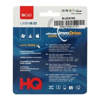 IMRO USB atmintinė juoda 8GB USB2.0