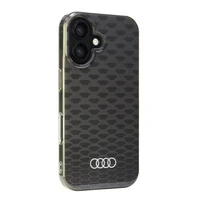 Audi IML Siuvinėjimo raštas Magnetinis iPhone 16 6.1" juodas/juodas kietas dėklas AU-IMLMIP16-Q5/D3-BK