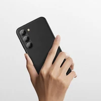 Dux Ducis Grit dėklas Samsung Galaxy S23+ eleganti dėklas iš dirbtinės odos juoda