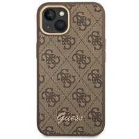 Guess GUHCP14MHG4SHW iPhone 14 Plus 6.7 "rudas/rudas kietas dėklas 4G Vintage Gold Logo