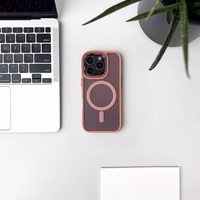 Blizgus dėklas telefonui su Magnetine Samsung Galaxy A36 5G - rožinė