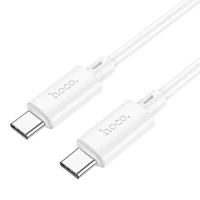 Kabelis USB-C į USB-C Hoco 3A 60W 1 m X88 baltas