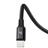 Baseus kabelis 3in1 Rapid PD USB-C - micro USB + Lightning + USB-C 1,5m juodas 20W