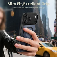 "Tech-Protect Magpeak Magsafe CC" dėklas "iPhone 17 Pro" - skaidrus, juodas