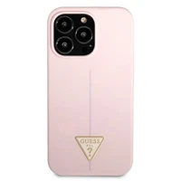 Guess silikoninis trikampio formos dėklas telefonui iPhone 13 Pro / 13 6.1 - violetinis