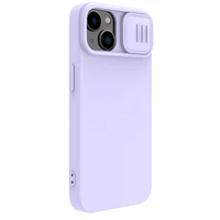 Nillkin CamShield Silky Silikoninis dėklas iPhone 14 Plus dėklas su kameros apsauga violetinis