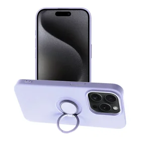 SILIKONINIS ŽIEDAS dėklas telefonui IPHONE 15 Pro violetinis