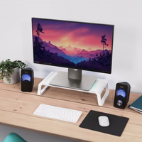 Trust Monta - temperuoto stiklo monitoriaus stovas (baltas)